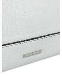 Серебряный кожаный клатч от Rebecca Minkoff