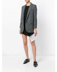 Серебряный кожаный клатч от Lancaster