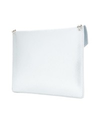 Серебряный кожаный клатч от Lancaster