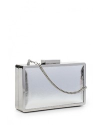 Серебряный кожаный клатч от Olga Berg