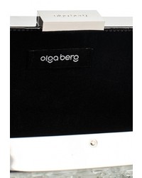 Серебряный кожаный клатч от Olga Berg