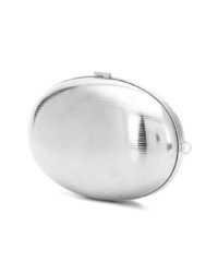 Серебряный кожаный клатч от Saint Laurent