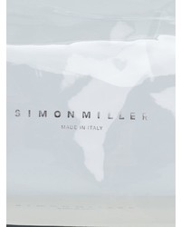 Серебряный кожаный клатч от Simon Miller