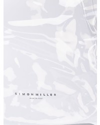 Серебряный кожаный клатч от Simon Miller