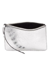 Серебряный кожаный клатч от Proenza Schouler
