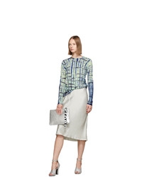 Серебряный кожаный клатч от Proenza Schouler