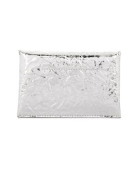 Серебряный кожаный клатч от MM6 MAISON MARGIELA