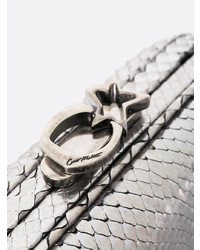 Серебряный кожаный клатч от Corto Moltedo