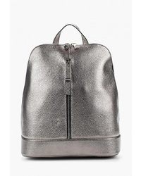 Женский серебряный кожаный рюкзак от Afina