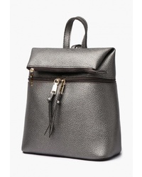 Женский серебряный кожаный рюкзак от DDA
