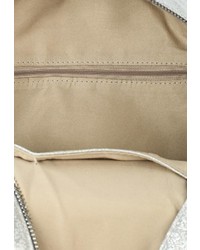 Женский серебряный кожаный рюкзак от Fashion bags by Chantal