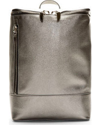 Женский серебряный кожаный рюкзак от Giuseppe Zanotti