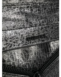 Женский серебряный кожаный рюкзак от Diesel