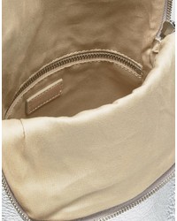 Женский серебряный кожаный рюкзак от Whistles