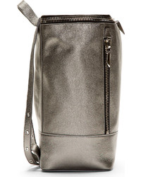 Женский серебряный кожаный рюкзак от Giuseppe Zanotti