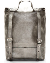 Женский серебряный кожаный рюкзак от Giuseppe Zanotti