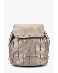Женский серебряный кожаный рюкзак от Vitacci