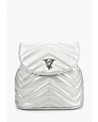 Женский серебряный кожаный рюкзак от Vitacci
