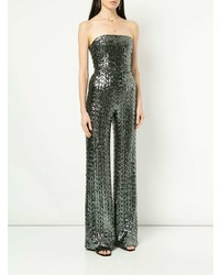 Серебряный комбинезон с пайетками от Alexis
