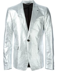 Мужской серебряный льняной пиджак от Diesel Black Gold