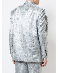 Мужской серебряный пиджак с вышивкой от Y/Project