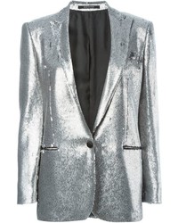 Женский серебряный пиджак с пайетками от Tagliatore