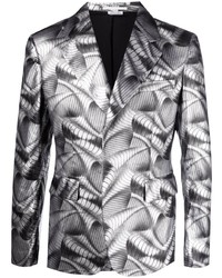 Мужской серебряный пиджак с принтом от Comme Des Garcons Homme Plus