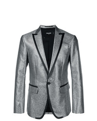 Мужской серебряный пиджак от DSQUARED2