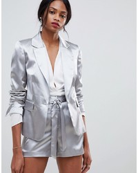 Женский серебряный пиджак от Oasis