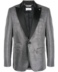Мужской серебряный пиджак от Philipp Plein