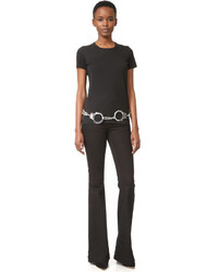 Женский серебряный ремень от Moschino