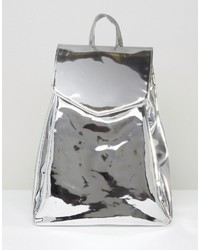 Женский серебряный рюкзак от Asos