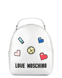 Женский серебряный рюкзак от Love Moschino