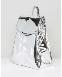 Женский серебряный рюкзак от Asos