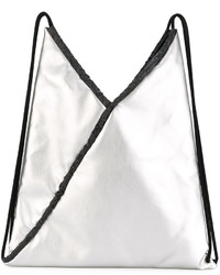 Женский серебряный рюкзак от MM6 MAISON MARGIELA