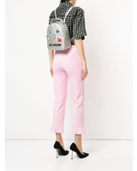 Женский серебряный рюкзак от Love Moschino