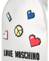 Женский серебряный рюкзак от Love Moschino
