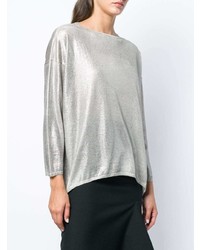 Женский серебряный свитер с круглым вырезом от Avant Toi