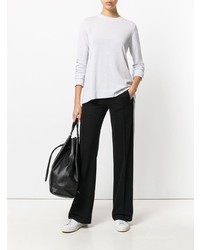 Женский серебряный свитер с круглым вырезом от Dondup