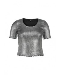 Женский серебряный свитер с круглым вырезом от Topshop