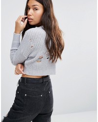 Женский серебряный свитер от Boohoo