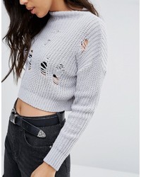 Женский серебряный свитер от Boohoo