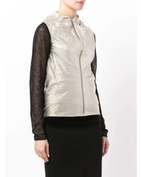 Серебряный топ без рукавов от Rick Owens