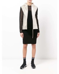 Серебряный топ без рукавов от Rick Owens