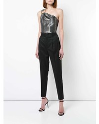 Серебряный топ без рукавов от Haney