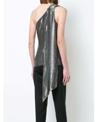 Серебряный топ без рукавов от Haney