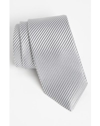 Серебряный шелковый галстук