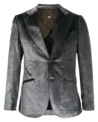 Мужской серебряный шерстяной пиджак от Maurizio Miri