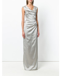 Серое вечернее платье от Talbot Runhof