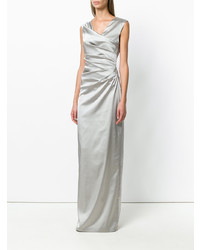 Серое вечернее платье от Talbot Runhof